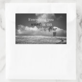Sticker Rectangulaire Quota motivationnel: Everything you want is on... (Sac)