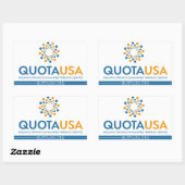 Sticker Rectangulaire Quota USA -RectSticker (Feuille)