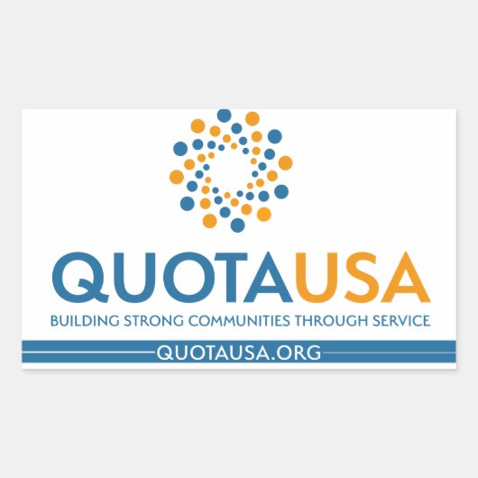 Sticker Rectangulaire Quota USA -RectSticker (Devant)