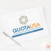 Sticker Rectangulaire Quota USA -RectSticker (Enveloppe)