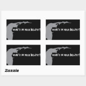 Sticker Rectangulaire Qu'y a-t-il dans votre beffroi ? (Feuille)