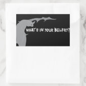 Sticker Rectangulaire Qu'y a-t-il dans votre beffroi ? (Sac)