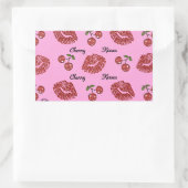 Sticker Rectangulaire RAB Rockabilly Cherry Kisses on Pink (Sac)
