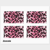 Sticker Rectangulaire RAB Rockabilly Pink Cheetah Imprimer (Feuille)