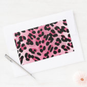 Sticker Rectangulaire RAB Rockabilly Pink Cheetah Imprimer (Enveloppe)