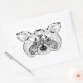 Sticker Rectangulaire Raccoon inspiré (Enveloppe)
