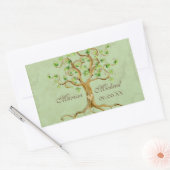 Sticker Rectangulaire Racines de l'arbre à spirales - Mariage de jonctio (Enveloppe)