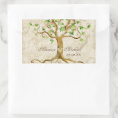 Sticker Rectangulaire Racines de l'arbre à spirales - Mariage de jonctio (Sac)