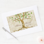 Sticker Rectangulaire Racines de l'arbre à spirales - Mariage de jonctio (Enveloppe)