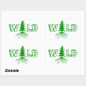 Sticker Rectangulaire Racines sauvages en plein air (Feuille)