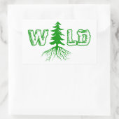 Sticker Rectangulaire Racines sauvages en plein air (Sac)