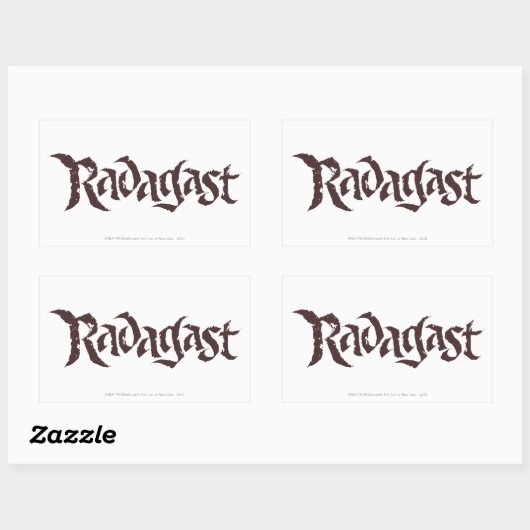 Sticker Rectangulaire RADAGAST™ Nom solide (Feuille)
