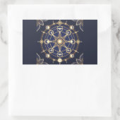 Sticker Rectangulaire Radiance Divine – Mandala Doré de l'Éveil (Sac)