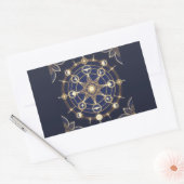 Sticker Rectangulaire Radiance Divine – Mandala Doré de l'Éveil (Enveloppe)