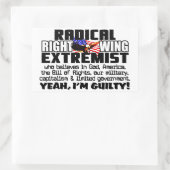 Sticker Rectangulaire Radical extrême droite (Sac)