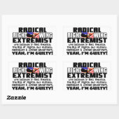 Sticker Rectangulaire Radical extrême droite (Feuille)