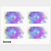 Sticker Rectangulaire Radicalement Augmenté Abstrait (Feuille)