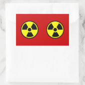 Sticker Rectangulaire Radioactif deux (Sac)