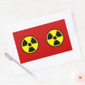 Sticker Rectangulaire Radioactif deux (Enveloppe)