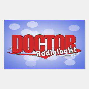 STICKER RECTANGULAIRE RADIOLOGISTE DU MÉDECIN LOGO