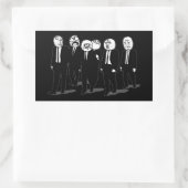 Sticker Rectangulaire Rage Comic Mème Face À Marcher. Me Gusta. (Sac)