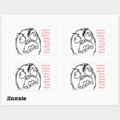 Sticker Rectangulaire Rage Troll (Feuille)