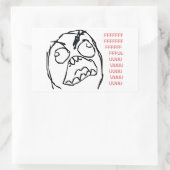 Sticker Rectangulaire Rage Troll (Sac)