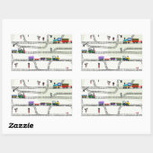 Sticker Rectangulaire Railway (homonymie) (Feuille)