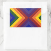Sticker Rectangulaire Rainbow Chevrons (Sac)