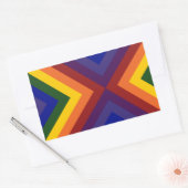 Sticker Rectangulaire Rainbow Chevrons (Enveloppe)