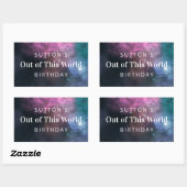 Sticker Rectangulaire Rainbow Galaxy Anniversaire (Feuille)