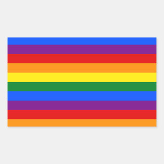 Sticker Rectangulaire Rainbow Gay Lesbian Trans Queer LGBTQ Pride drapea