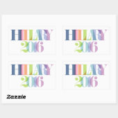 Sticker Rectangulaire Rainbow Letters - Hillary 2016 (Feuille)