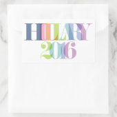 Sticker Rectangulaire Rainbow Letters - Hillary 2016 (Sac)