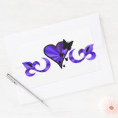 Sticker Rectangulaire Rainbow Lily Heart et Butterfly (Enveloppe)