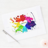 Sticker Rectangulaire Rainbow Modern Stripe LGBT (Enveloppe)
