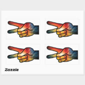 Sticker Rectangulaire Rainbow Peace (Feuille)