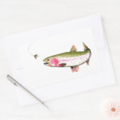 Sticker Rectangulaire Rainbow Trout Fly (Enveloppe)