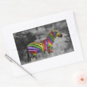 Sticker Rectangulaire Rainbow Zebra (Enveloppe)