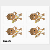 Sticker Rectangulaire Rainure trombone (Feuille)