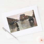 Sticker Rectangulaire Rainy Day, Boston par Frederick Childe Hassam (Enveloppe)
