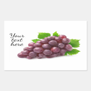 Sticker Rectangulaire Raisin rouge