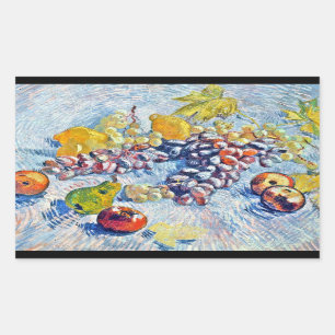 Sticker Rectangulaire Raisins, citrons, poires et pommes Vincent van Gog