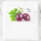 Sticker Rectangulaire Raisins rouges (Sac)