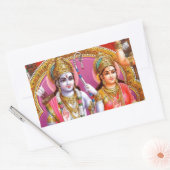 STICKER RECTANGULAIRE RAMA ET SITA (Enveloppe)
