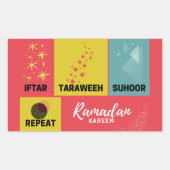 Sticker Rectangulaire Ramadan Kareem (Devant)