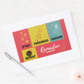 Sticker Rectangulaire Ramadan Kareem (Enveloppe)