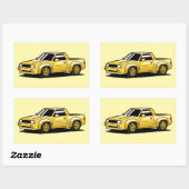 Sticker Rectangulaire Ramassé Pick-Up Toon Jaune (Feuille)
