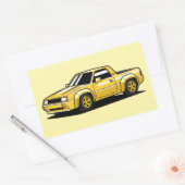 Sticker Rectangulaire Ramassé Pick-Up Toon Jaune (Enveloppe)