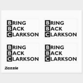 Sticker Rectangulaire Ramenez l'autocollant Clarkson (Feuille)
